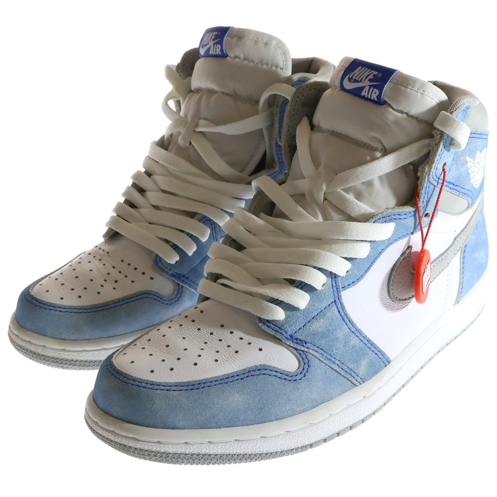 NIKE(ナイキ) AIR JORDAN 1 Hyper Royal エアジョーダン 1 ハイパーロイヤル ハイカットスニーカー ホワイト/ブルー US9/27cm 555088-402