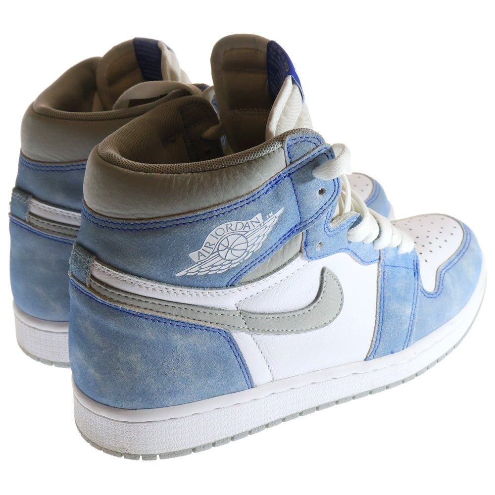 NIKE(ナイキ) AIR JORDAN 1 Hyper Royal エアジョーダン 1 ハイパーロイヤル ハイカットスニーカー ホワイト/ブルー US9/27cm 555088-402