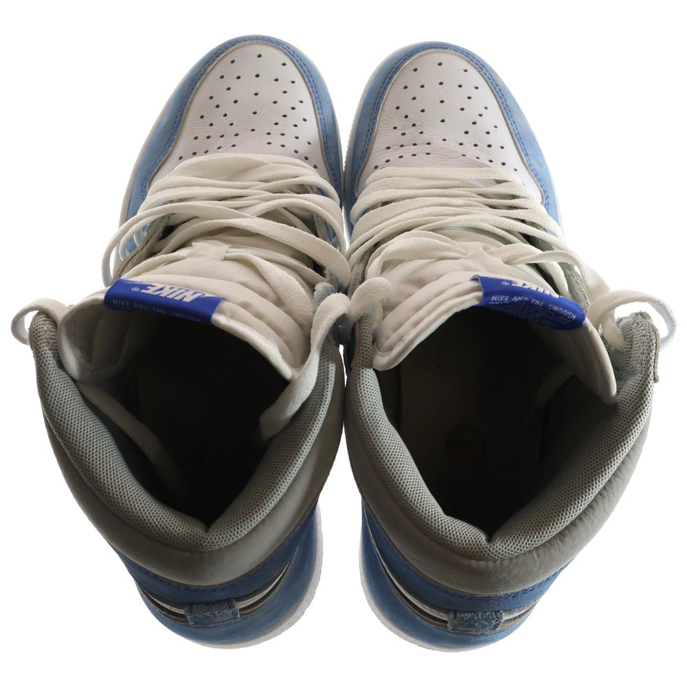 NIKE(ナイキ) AIR JORDAN 1 Hyper Royal エアジョーダン 1 ハイパーロイヤル ハイカットスニーカー ホワイト/ブルー US9/27cm 555088-402