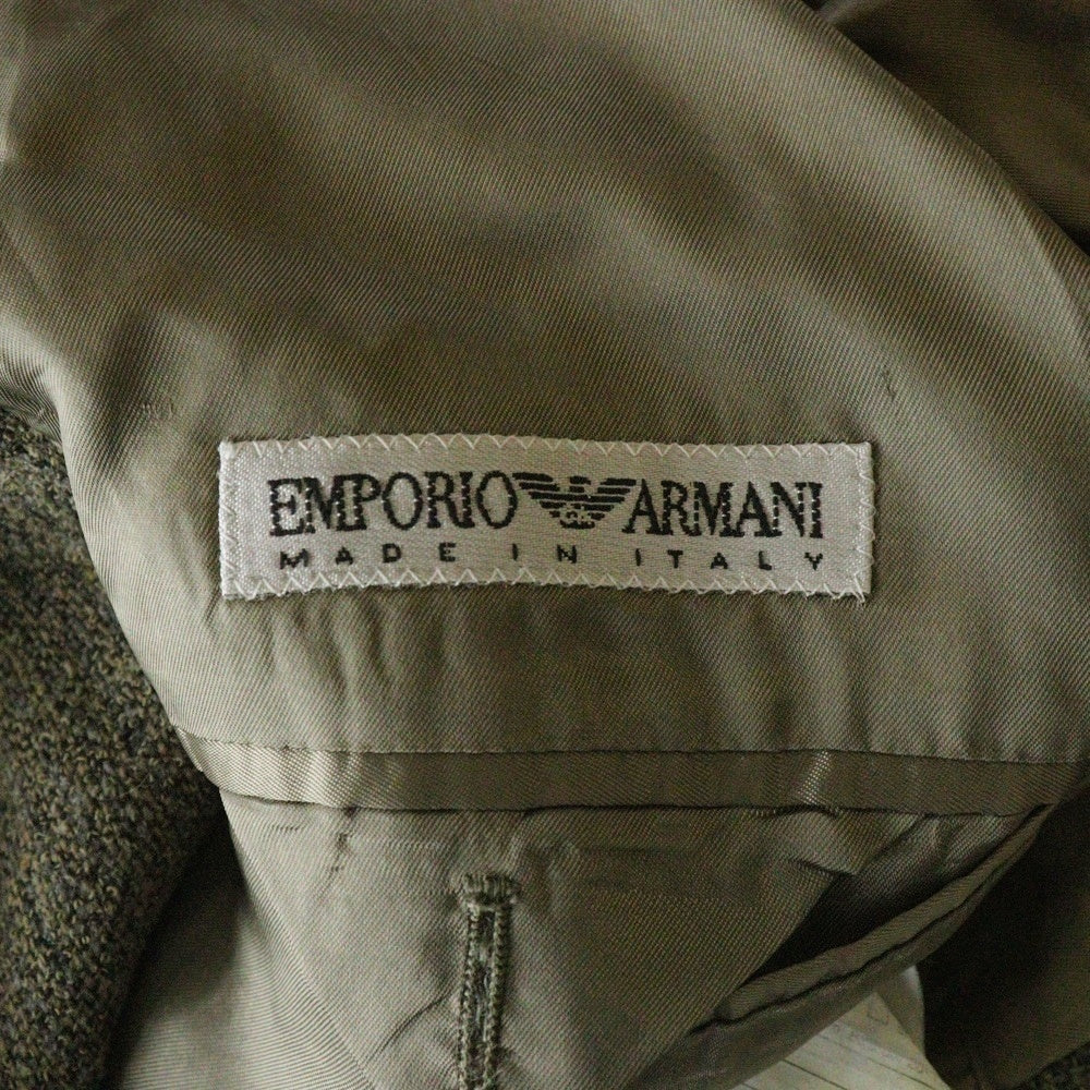 EMPORIO ARMANI(エンポリオアルマーニ) ツイード テーラードジャケット カーキ 91G4100