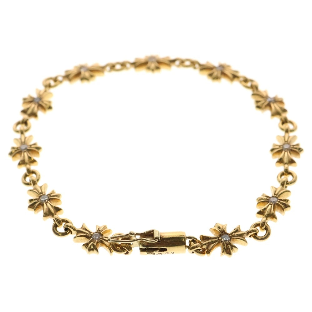 CHROME HEARTS(クロムハーツ) 22K TNY E CH PLS P D 11LINK タイニーECHプラス PAVEダイヤ ゴールドブレスレット