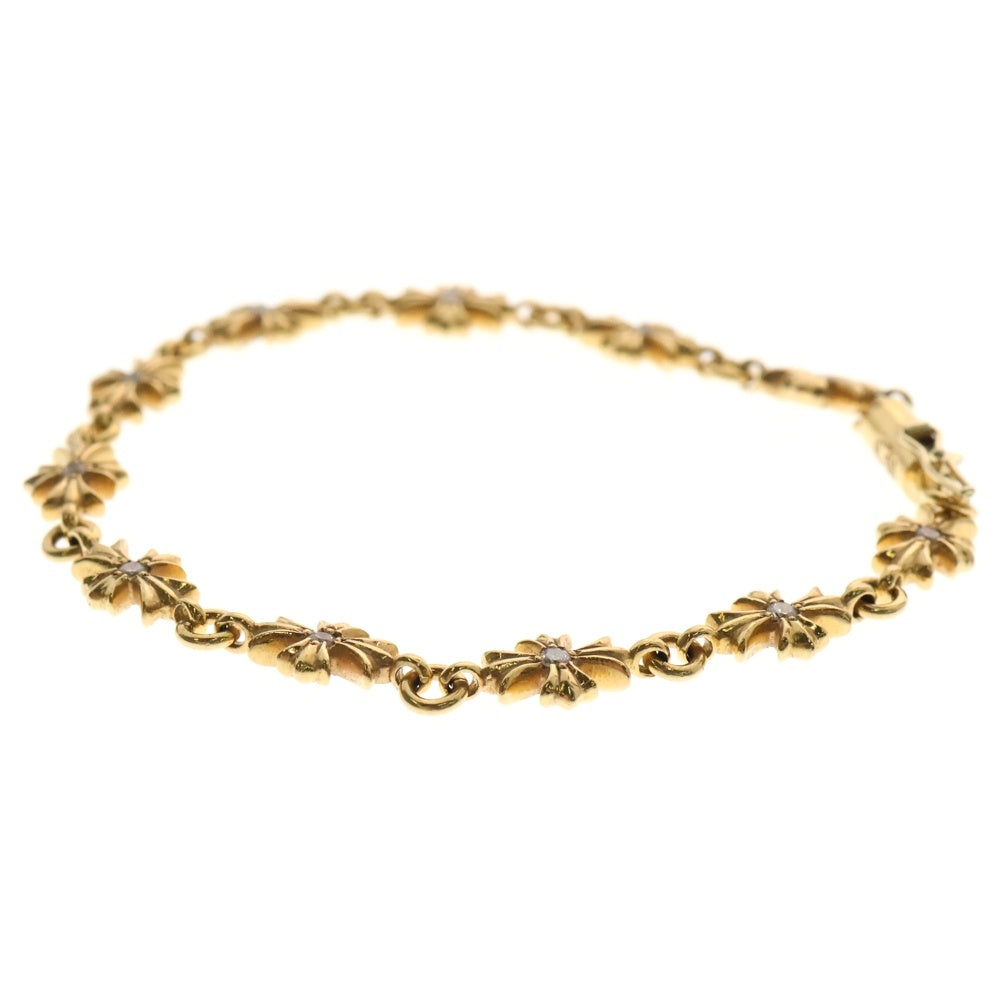CHROME HEARTS(クロムハーツ) 22K TNY E CH PLS P D 11LINK タイニーECHプラス PAVEダイヤ ゴールドブレスレット
