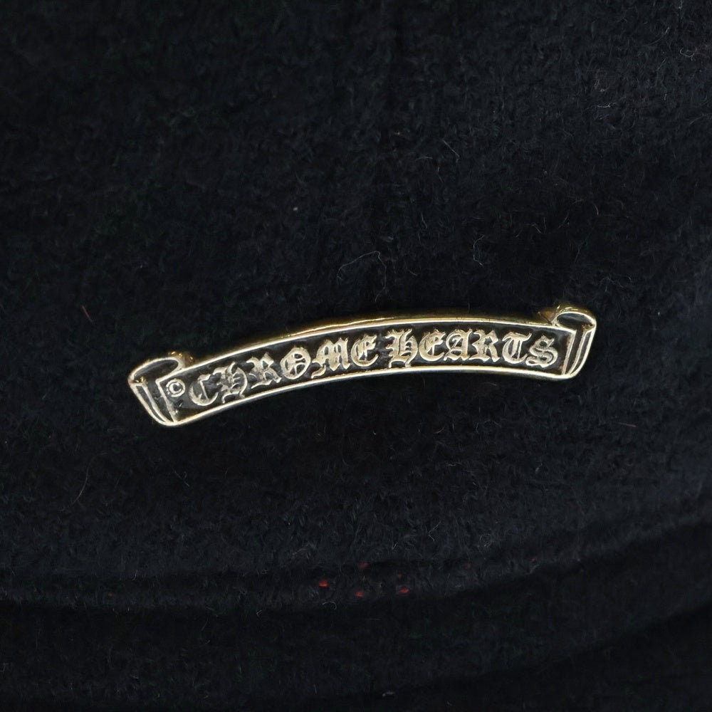 CHROME HEARTS(クロムハーツ) Cashmere Bucket Hat CHロゴ スクロールラベルパッチ付き カシミヤ バケットハット ブラック