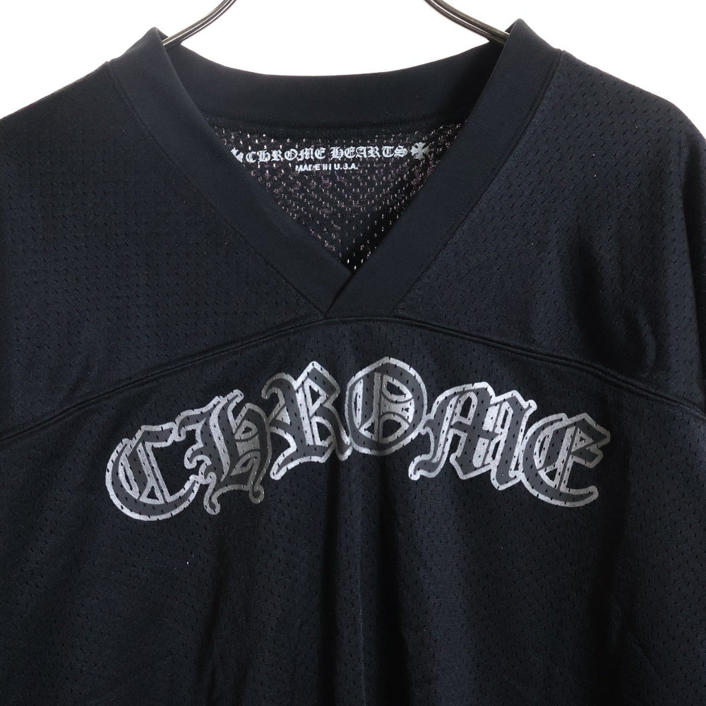 CHROME HEARTS(クロムハーツ) MESH WARM UP JERSEY メッシュ バーシティー ジャージー CHプリントメッシュ 長袖Tシャツカットソー ブラック