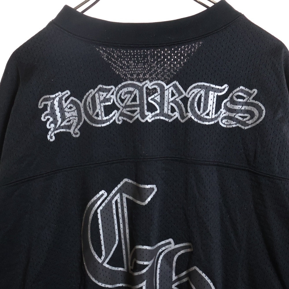 CHROME HEARTS(クロムハーツ) MESH WARM UP JERSEY メッシュ バーシティー ジャージー CHプリントメッシュ 長袖Tシャツカットソー ブラック