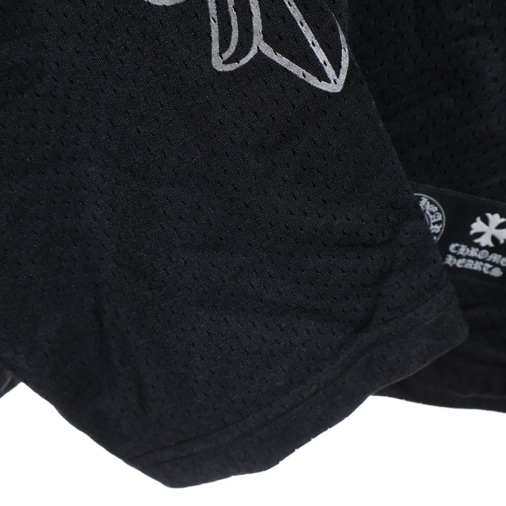 CHROME HEARTS(クロムハーツ) MESH WARM UP JERSEY メッシュ バーシティー ジャージー CHプリントメッシュ 長袖Tシャツカットソー ブラック