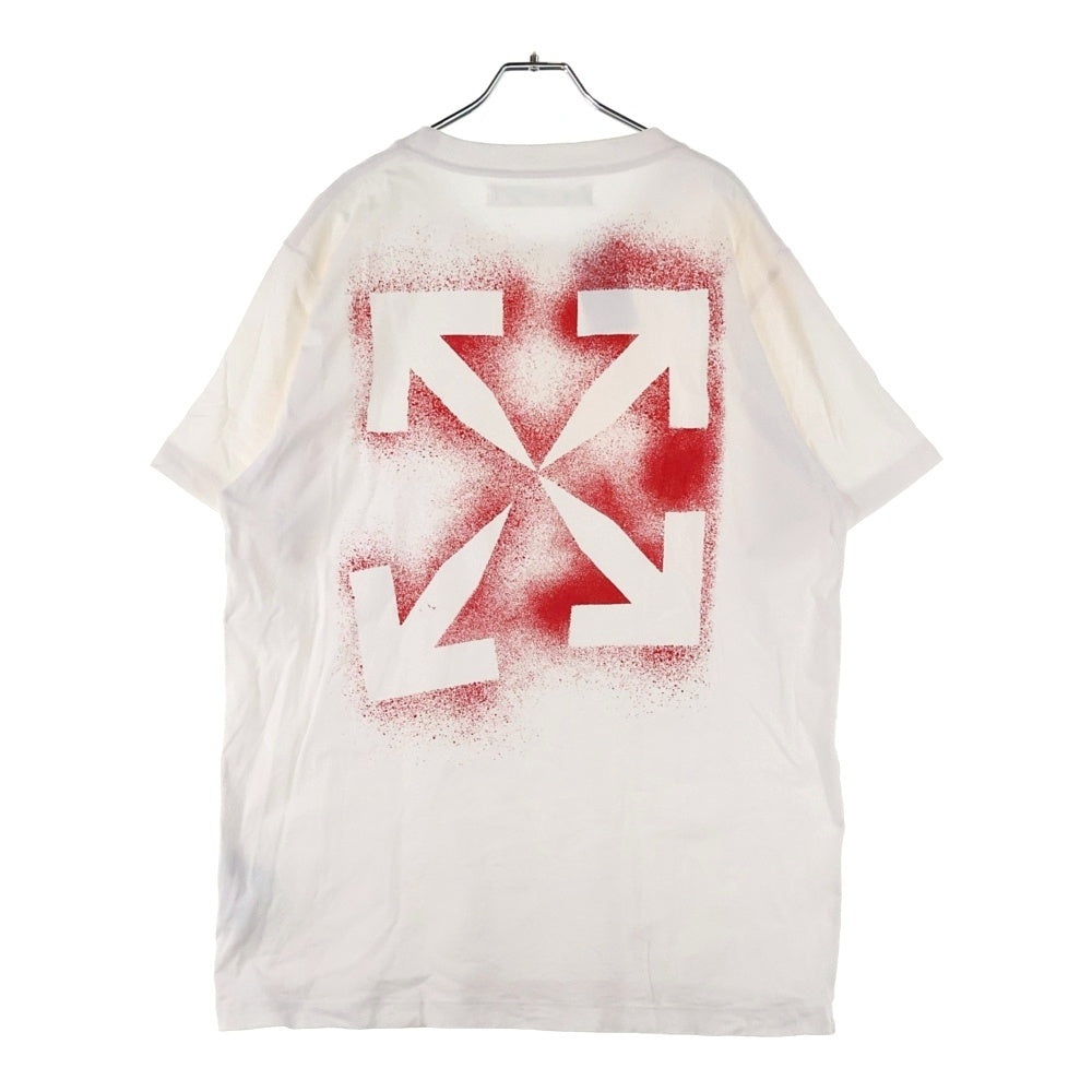 OFF-WHITE(オフホワイト) ロゴプリント クルーネック半袖カットソー OMAA027E20JER006 ホワイト
