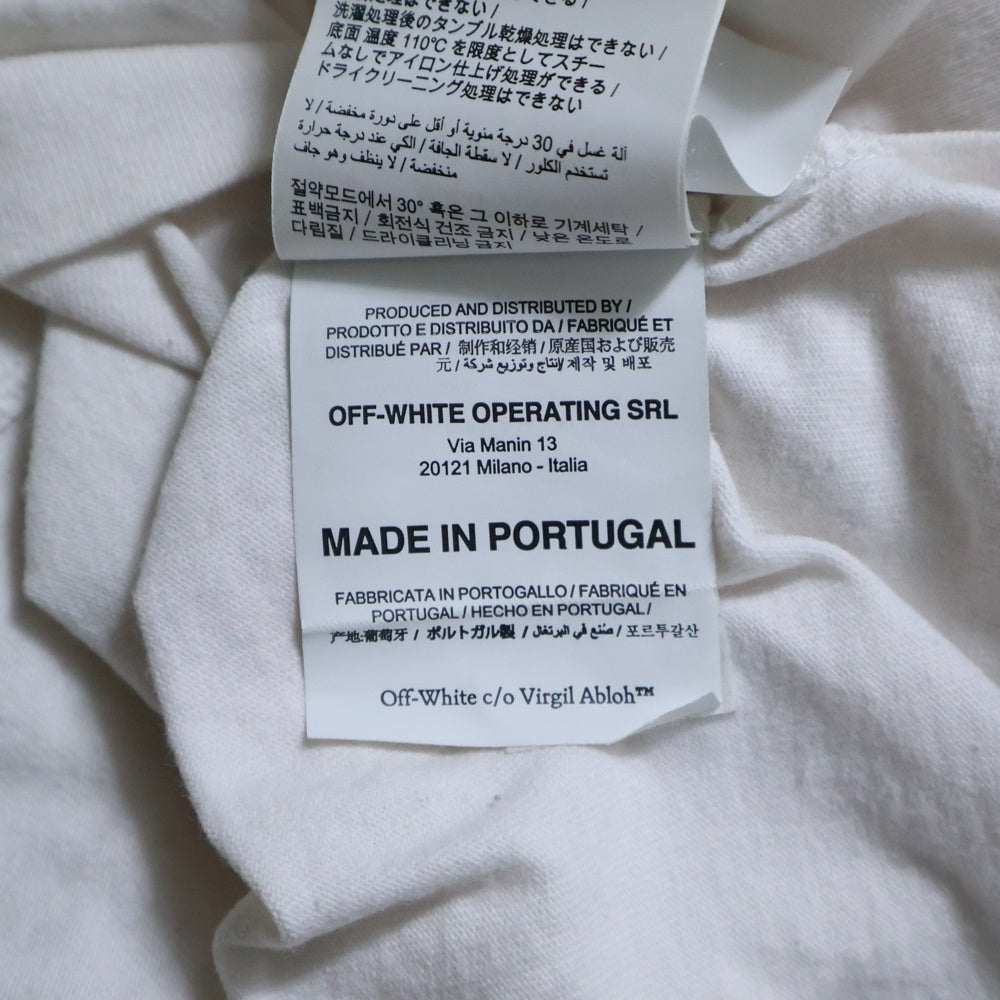 OFF-WHITE(オフホワイト) ロゴプリント クルーネック半袖カットソー OMAA027E20JER006 ホワイト