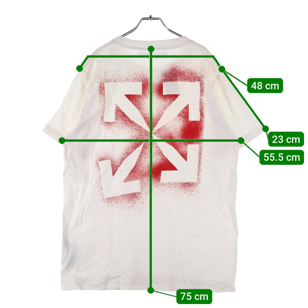 OFF-WHITE(オフホワイト) ロゴプリント クルーネック半袖カットソー OMAA027E20JER006 ホワイト