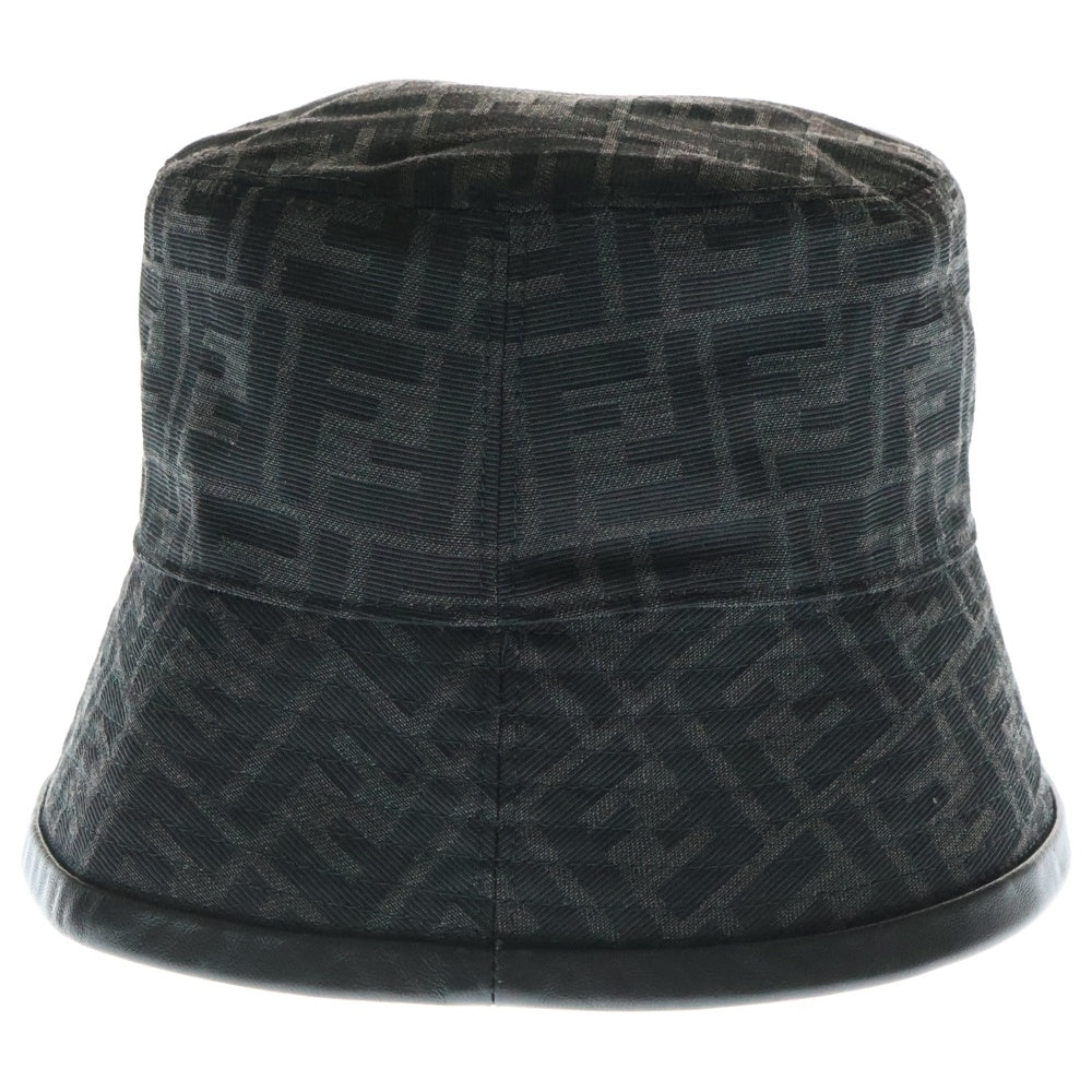 FENDI(フェンディ) ズッカ柄 FFロゴ バケットハット 帽子 ブラック 65069990