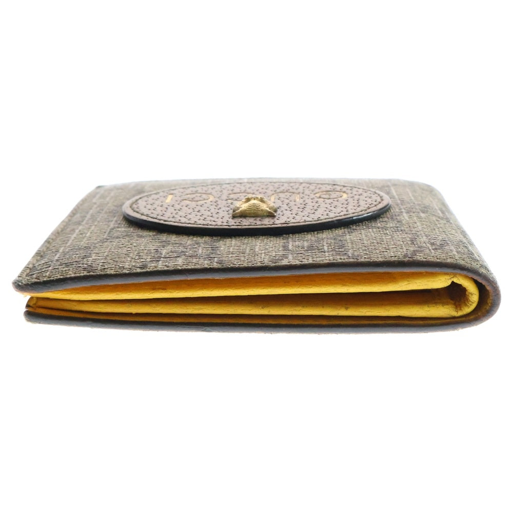 GUCCI(グッチ) GGスプリーム タイガー 二つ折り財布 ウォレット ブラウン