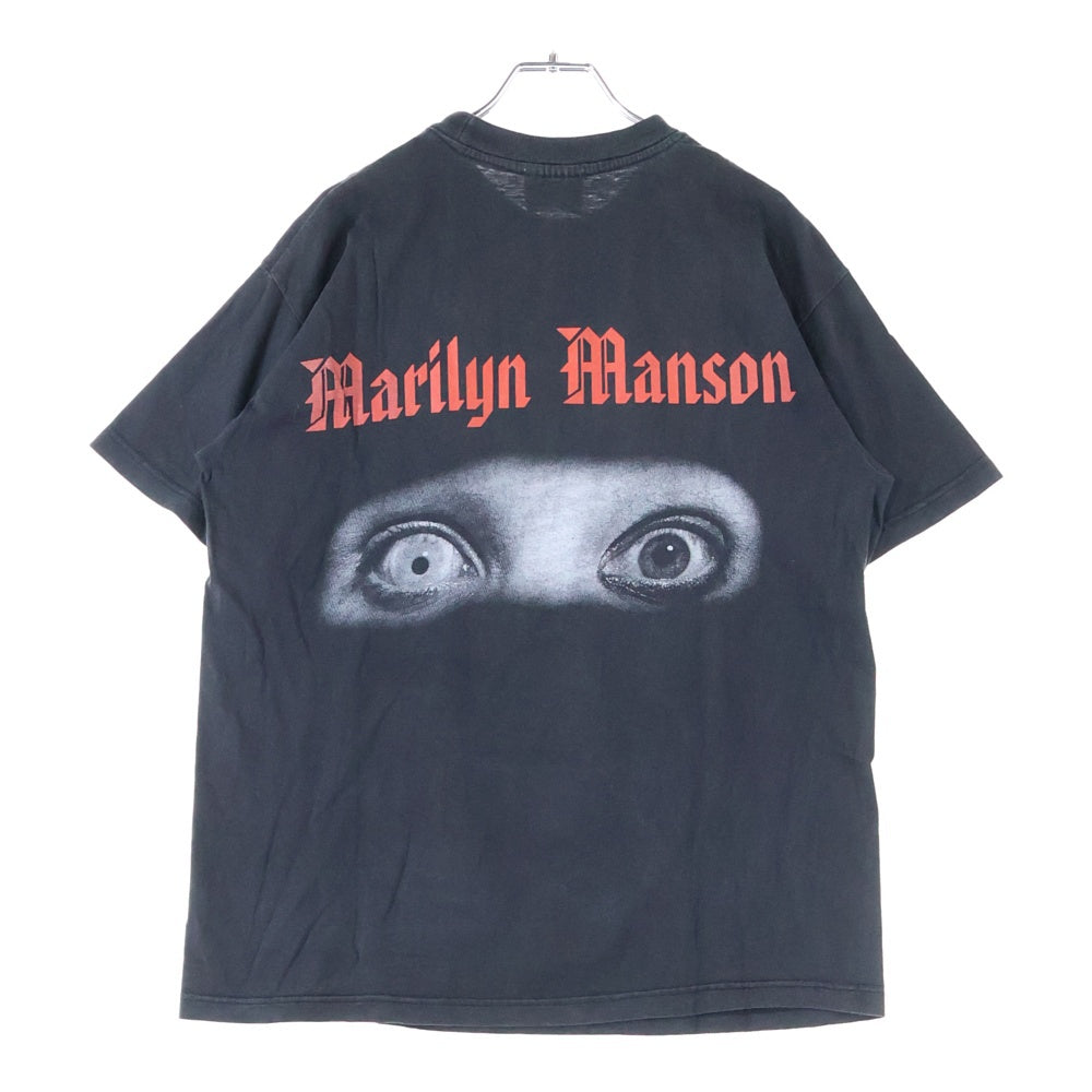 VINTAGE(ヴィンテージ) 90S MARILYN MANSON FACE TEE BOOTLEG ブートレグ マリリンマンソン フェイス 両面プリント クルーネック 半袖Tシャツ カットソー