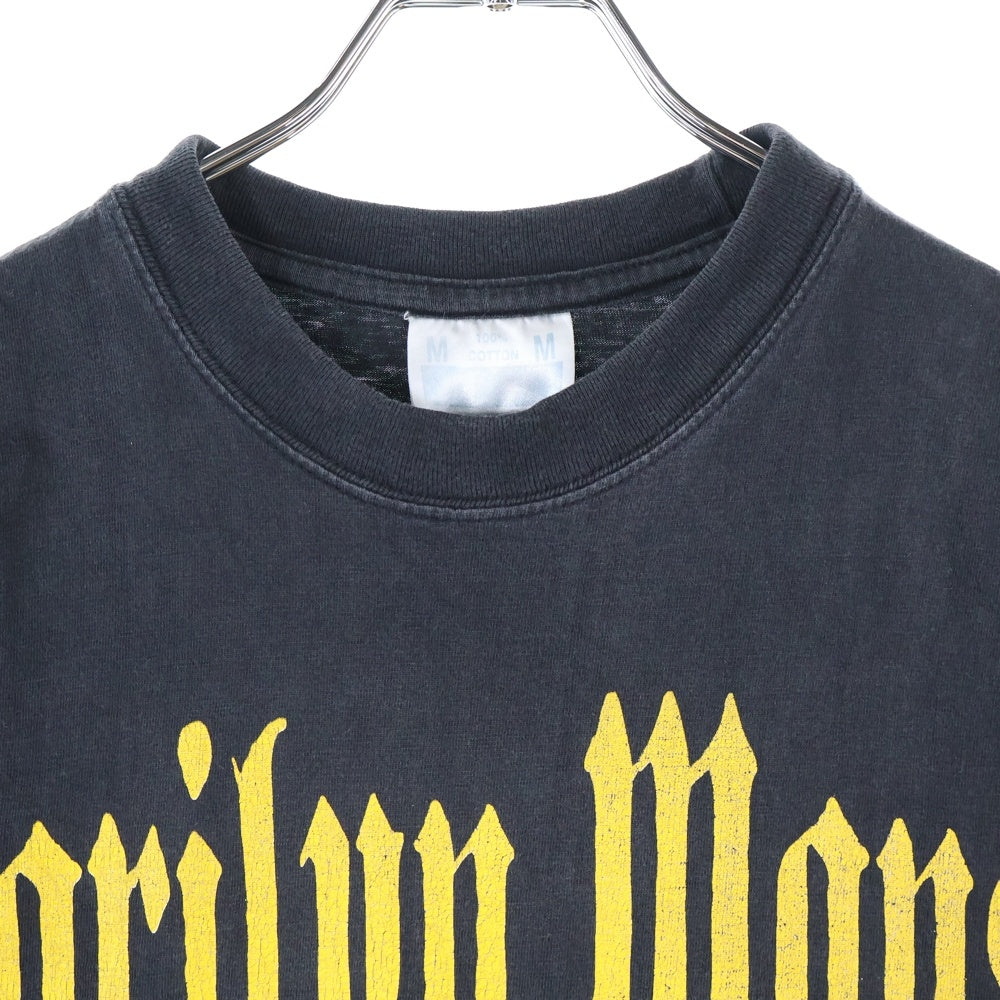 VINTAGE(ヴィンテージ) 90S MARILYN MANSON FACE TEE BOOTLEG ブートレグ マリリンマンソン フェイス 両面プリント クルーネック 半袖Tシャツ カットソー