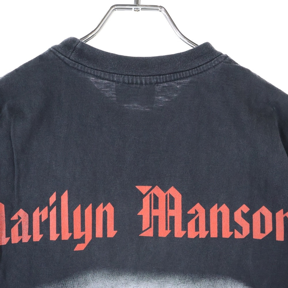 VINTAGE(ヴィンテージ) 90S MARILYN MANSON FACE TEE BOOTLEG ブートレグ マリリンマンソン フェイス 両面プリント クルーネック 半袖Tシャツ カットソー