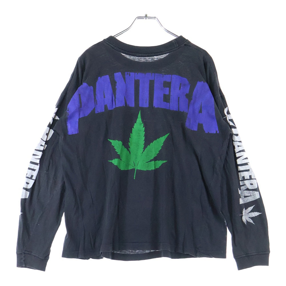 VINTAGE(ヴィンテージ) PANTERA パンテラ プリントロゴ クルーネック長袖カットソー ブラック