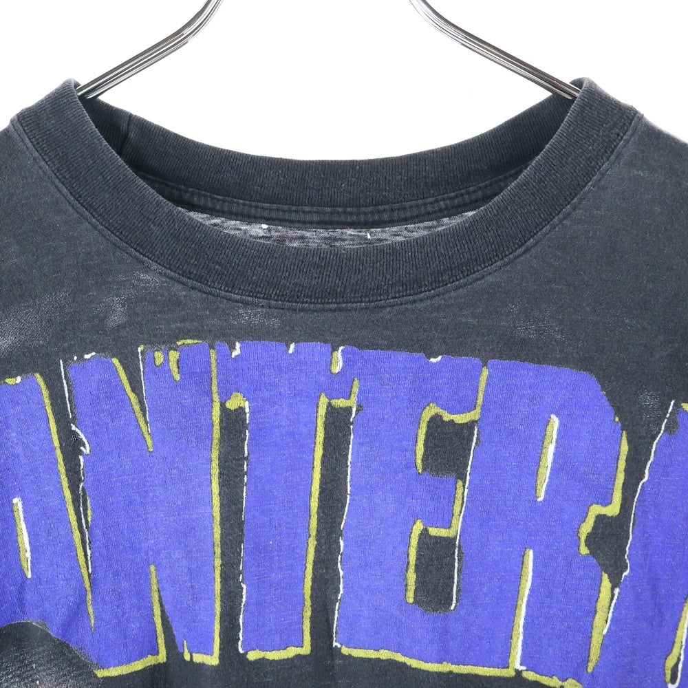 VINTAGE(ヴィンテージ) PANTERA パンテラ プリントロゴ クルーネック長袖カットソー ブラック