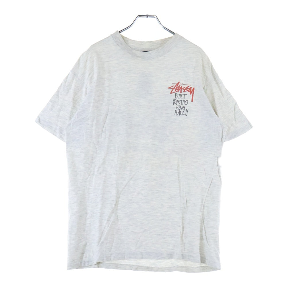 STUSSY(ステューシー) 80s OLD STUSSY オールドステューシー ロゴプリント クルーネック半袖カットソー グレー
