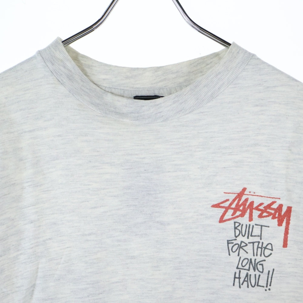 STUSSY(ステューシー) 80s OLD STUSSY オールドステューシー ロゴプリント クルーネック半袖カットソー グレー
