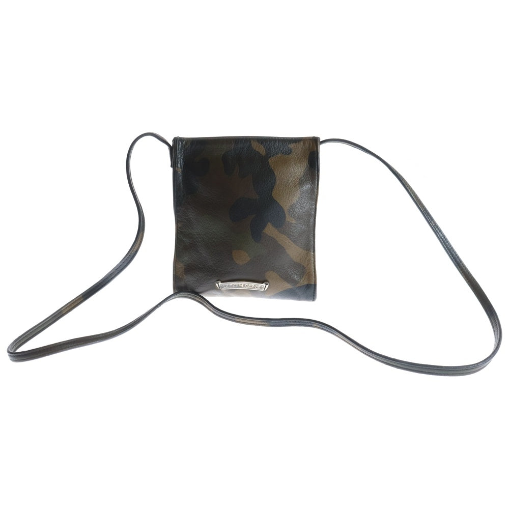 CHROME HEARTS(クロムハーツ) SQ PKT スクエアポケット 3セメタリークロス スクロールラベル ショルダーバッグ カモフラージュ
