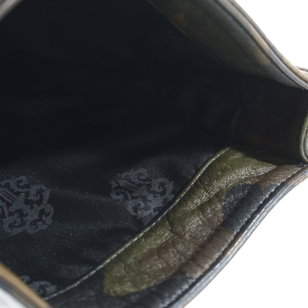 CHROME HEARTS(クロムハーツ) SQ PKT スクエアポケット 3セメタリークロス スクロールラベル ショルダーバッグ カモフラージュ