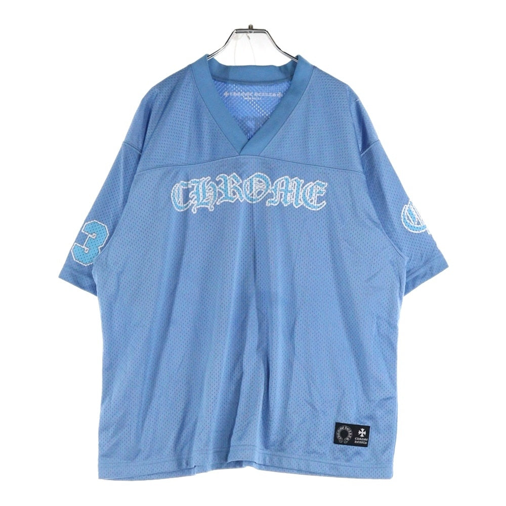 CHROME HEARTS(クロムハーツ) MESH WARM UP JERSEY TEE CHプリントメッシュ半袖Tシャツ ブルー