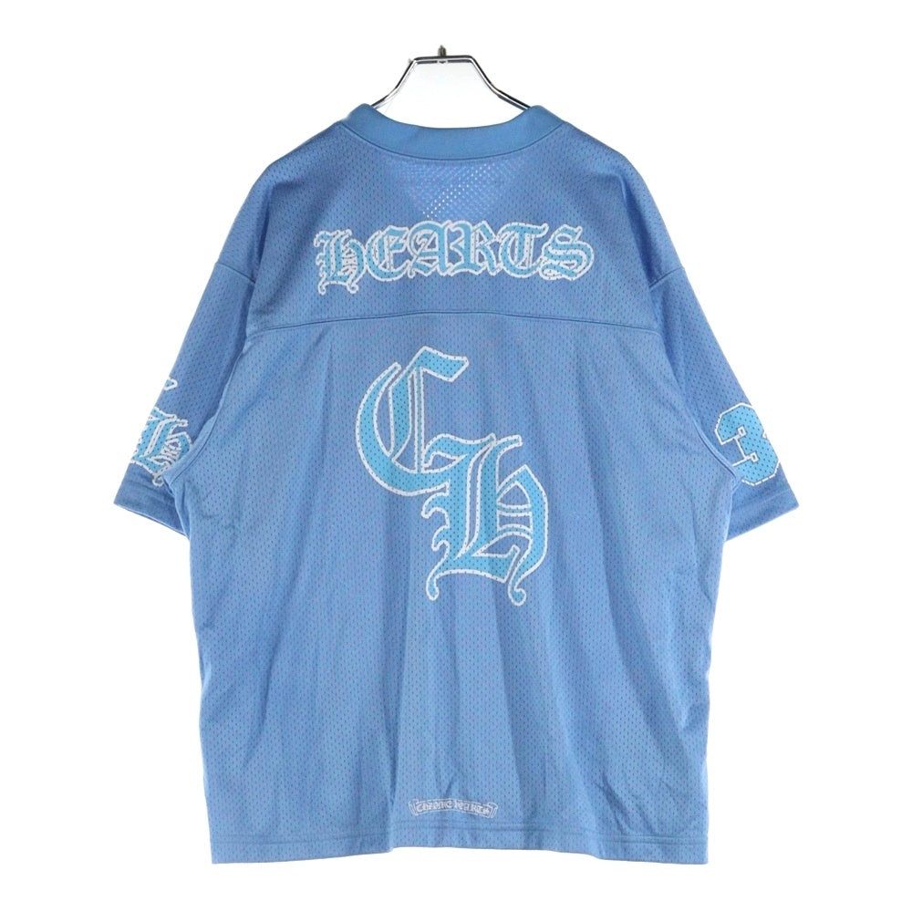 CHROME HEARTS(クロムハーツ) MESH WARM UP JERSEY TEE CHプリントメッシュ半袖Tシャツ ブルー