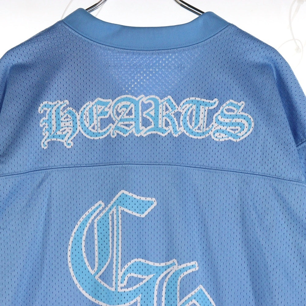 CHROME HEARTS(クロムハーツ) MESH WARM UP JERSEY TEE CHプリントメッシュ半袖Tシャツ ブルー