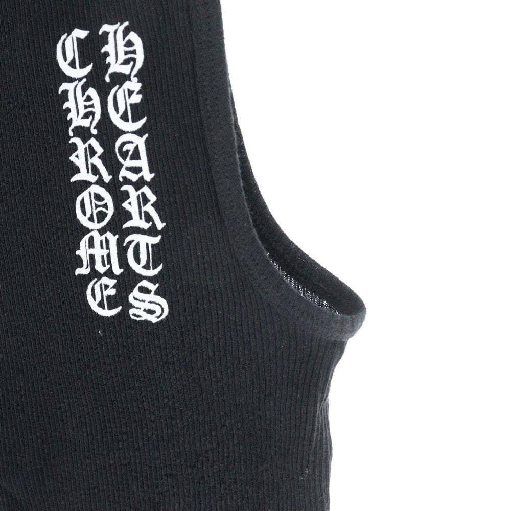 CHROME HEARTS(クロムハーツ) Side Logo Tank Top サイドロゴタンクトップ ヴァーティカルロゴ プリント ブラック