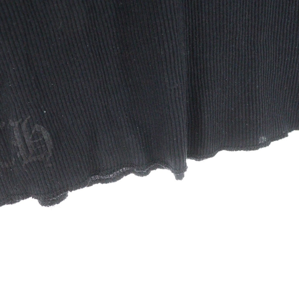 CHROME HEARTS(クロムハーツ) Side Logo Tank Top サイドロゴタンクトップ ヴァーティカルロゴ プリント ブラック