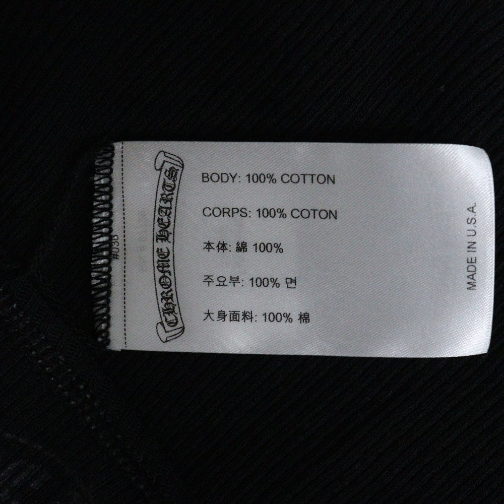 CHROME HEARTS(クロムハーツ) Side Logo Tank Top サイドロゴタンクトップ ヴァーティカルロゴ プリント ブラック