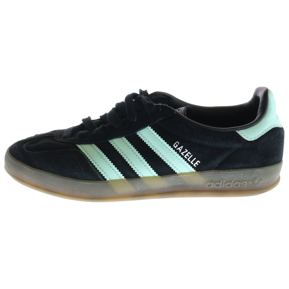 adidas(アディダス) GAZELLE INDOOR CORE BLACK CLEAR MINT GUM ガゼル ローカットスニーカー JR7112 ブラック