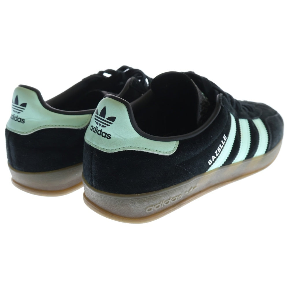 adidas(アディダス) GAZELLE INDOOR CORE BLACK CLEAR MINT GUM ガゼル ローカットスニーカー JR7112 ブラック