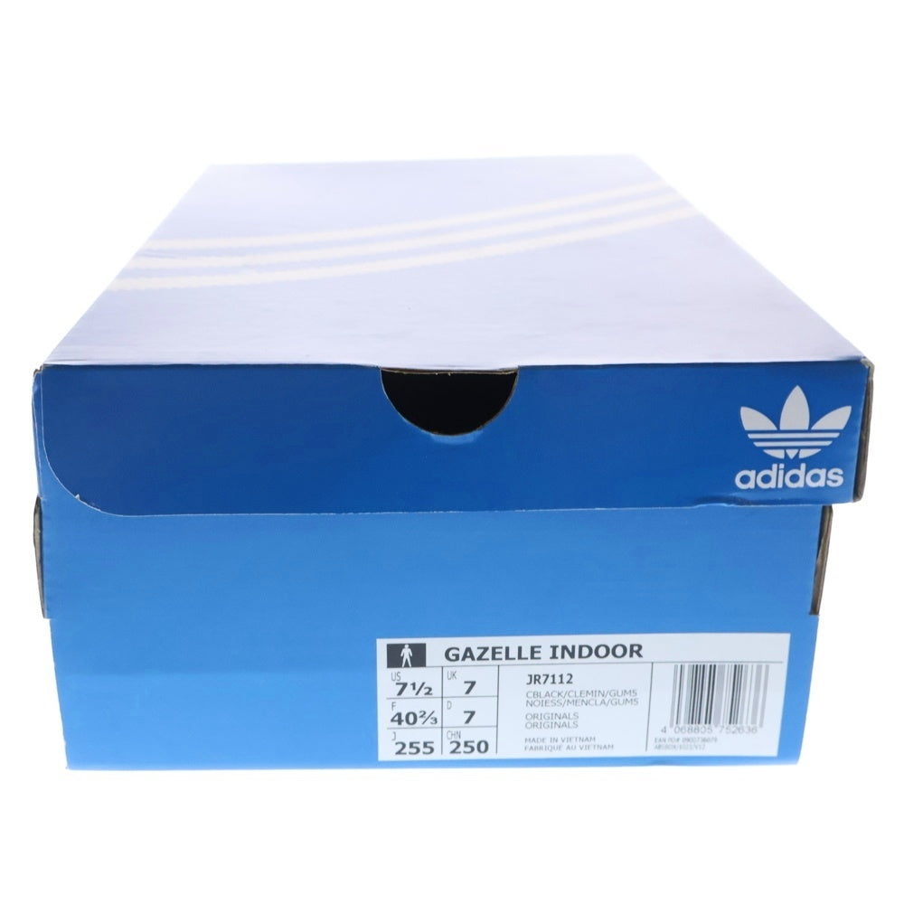 adidas(アディダス) GAZELLE INDOOR CORE BLACK CLEAR MINT GUM ガゼル ローカットスニーカー JR7112 ブラック