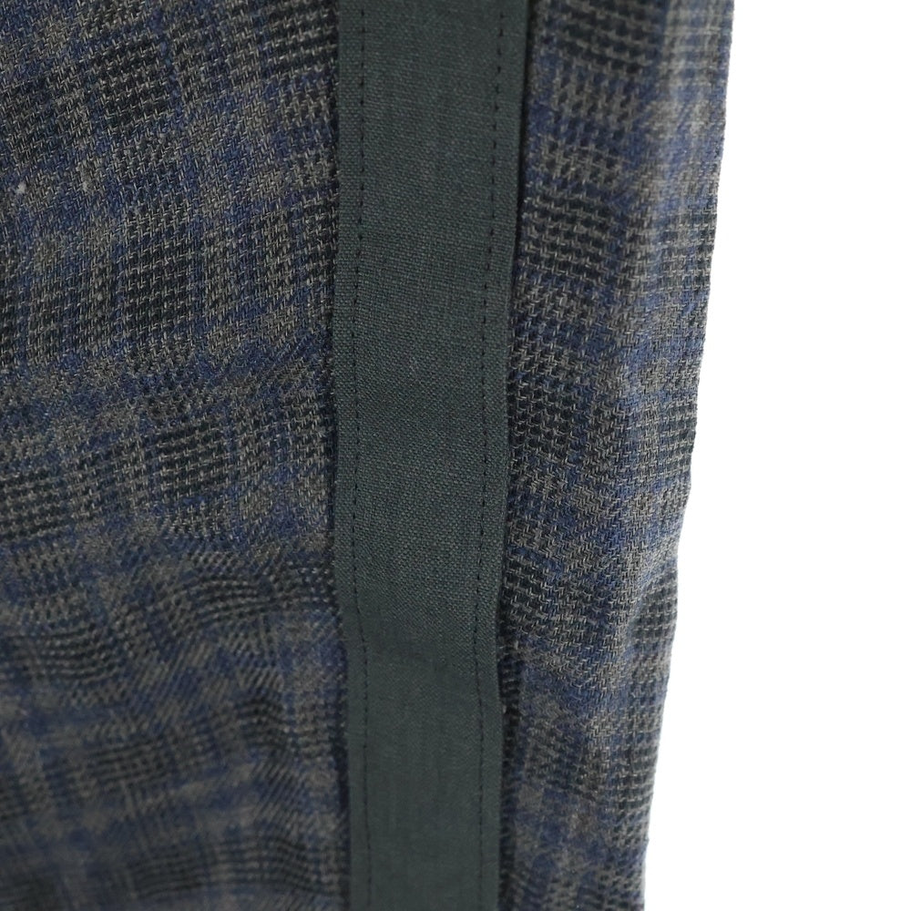 Y's for men(ワイズフォーメン) LINEN TWILL PLAID PANTS リネン ツイルチェックパンツ カーキ MS-P26-316