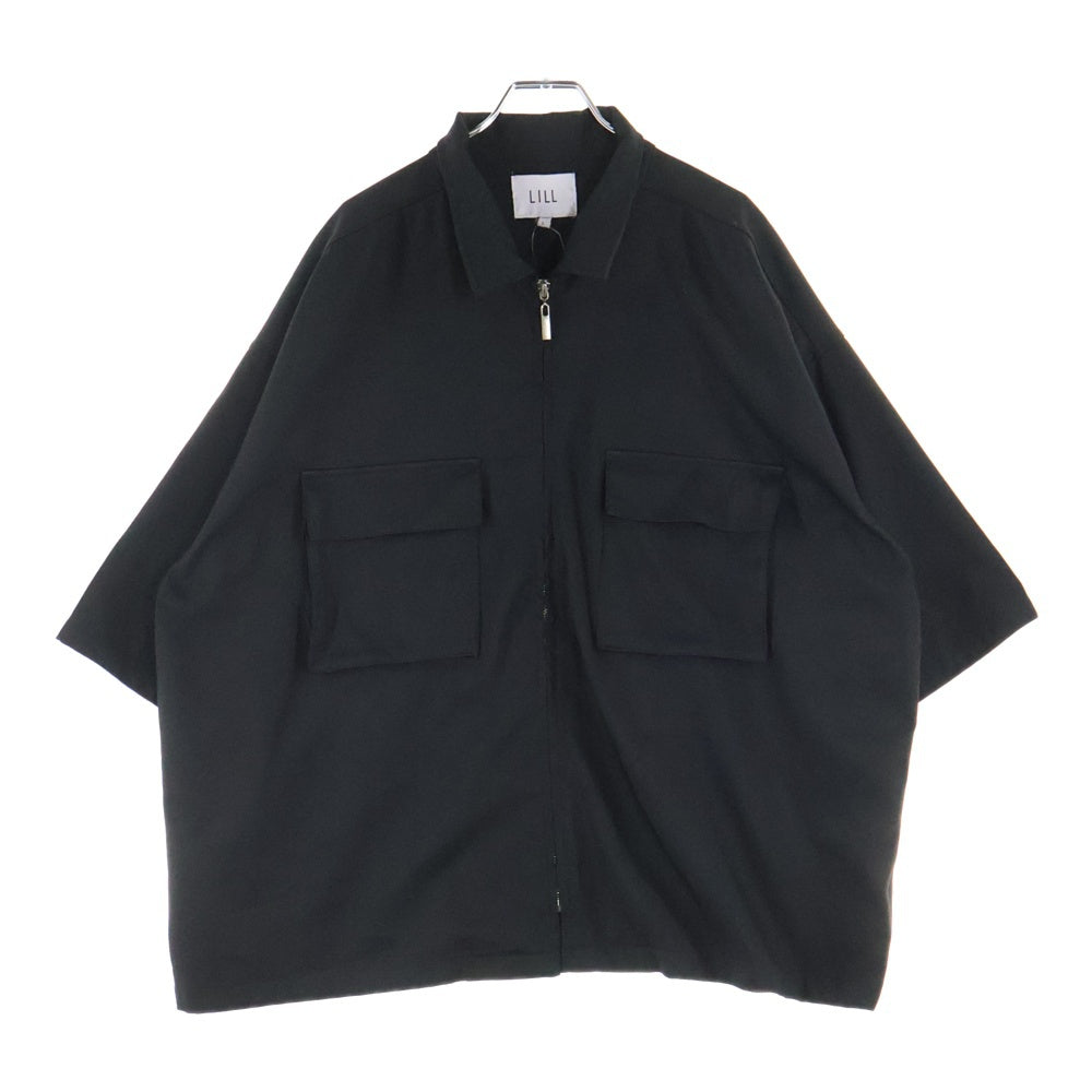 LILL(リル) LILL ビッグポケットジップシャツ ブルー lin200784