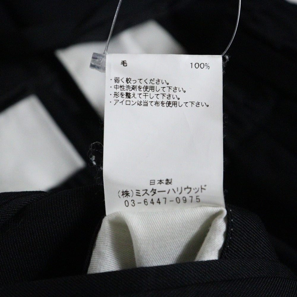 N.HOOLYWOOD(エヌハリウッド) WIDE TAPERED EASY SLACKS ワイドテーパード イージー スラックスパンツ ブラック 2232-PT06-006peg