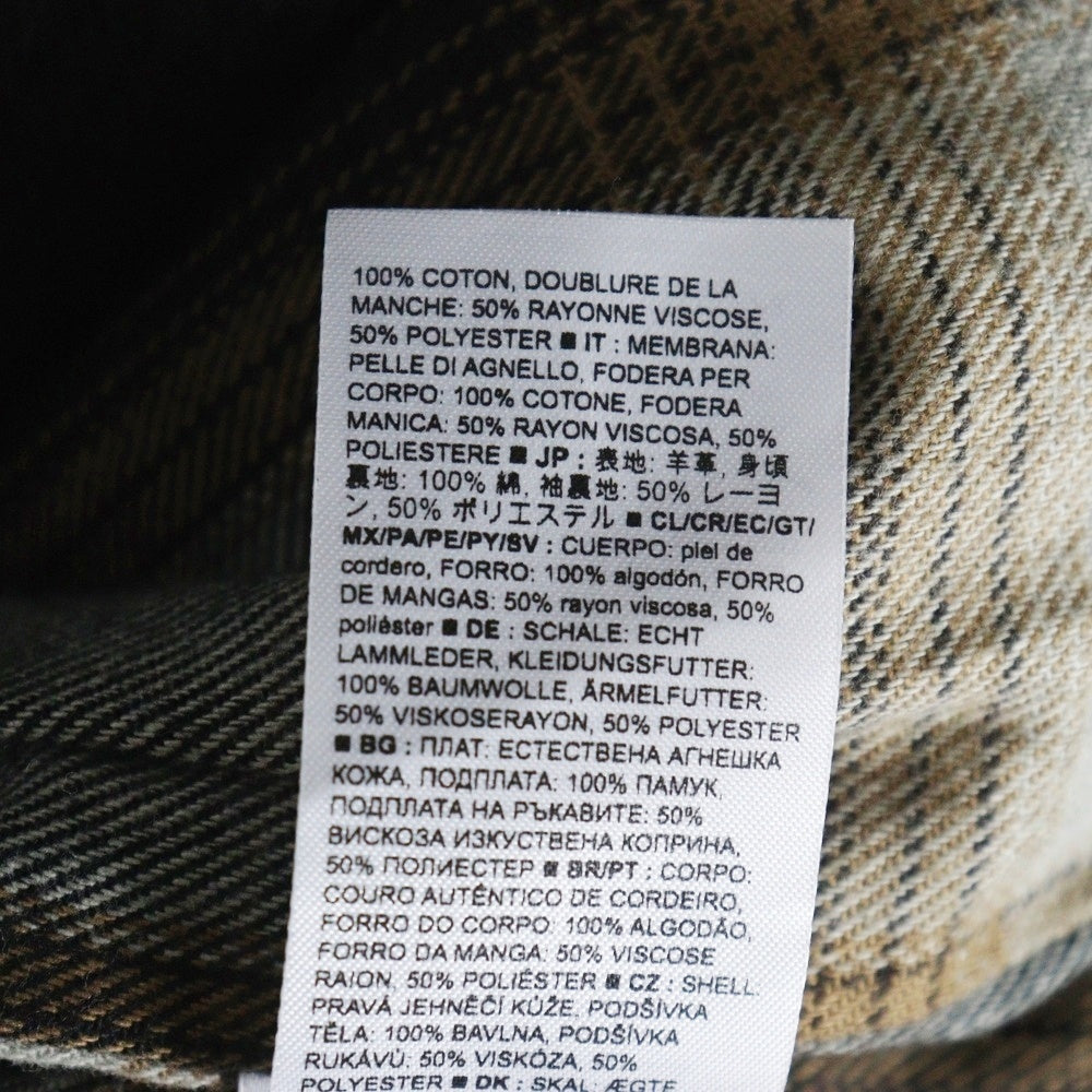 BANANA REPUBLIC(バナナリパブリック) シングル ジップアップレザー ライダースジャケット ブラウン