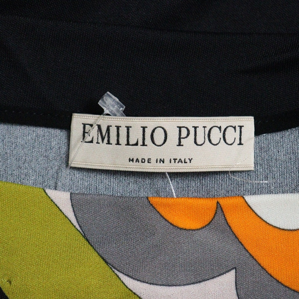 EMILIO PUCCI(エミリオプッチ) 総柄 アシメントリー 長袖ワンピース マルチ レディース