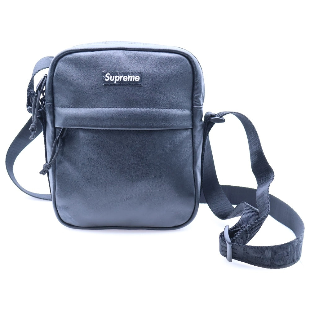 SUPREME(シュプリーム) 24AW Leather Shoulder Bag レザー ショルダーバッグ ブラック
