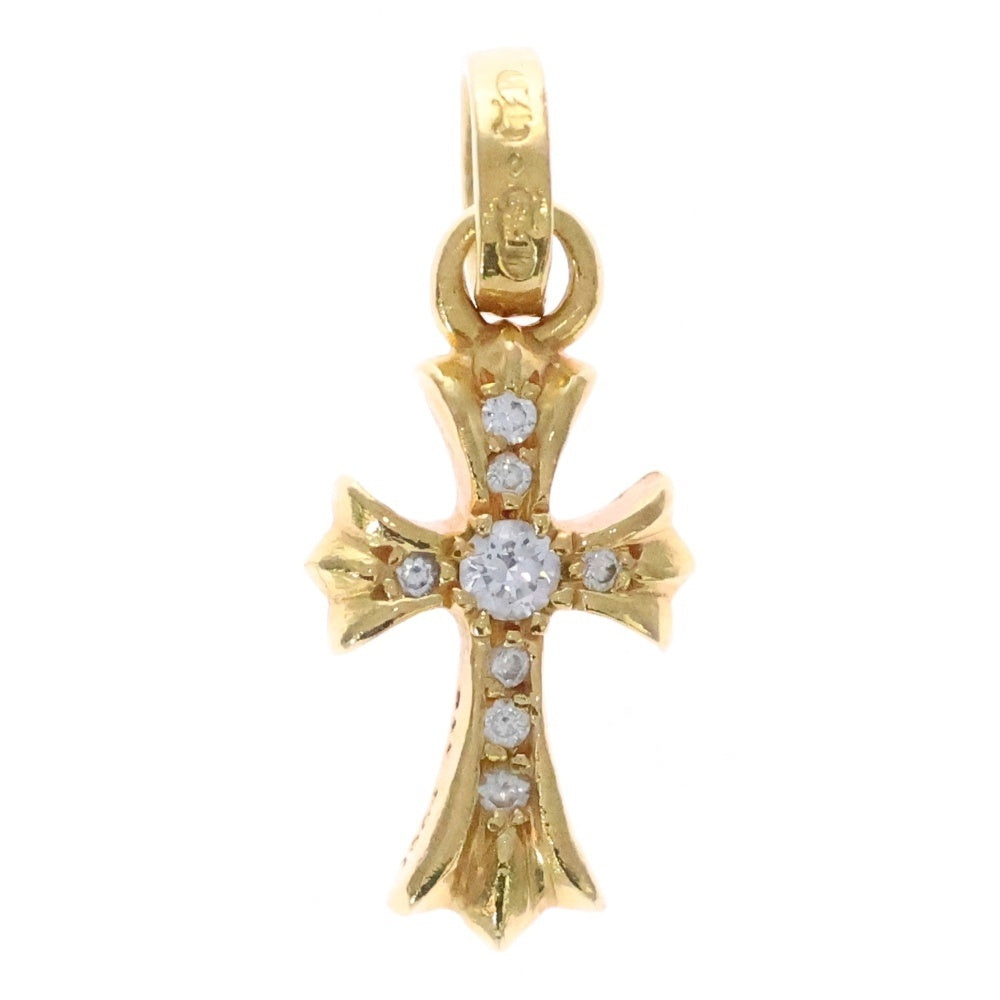 CHROME HEARTS(クロムハーツ) 22K CRS BBYFAT P/DIA ベイビーファットクロス PAVEダイヤ ペンダントトップ ゴールド BCA035