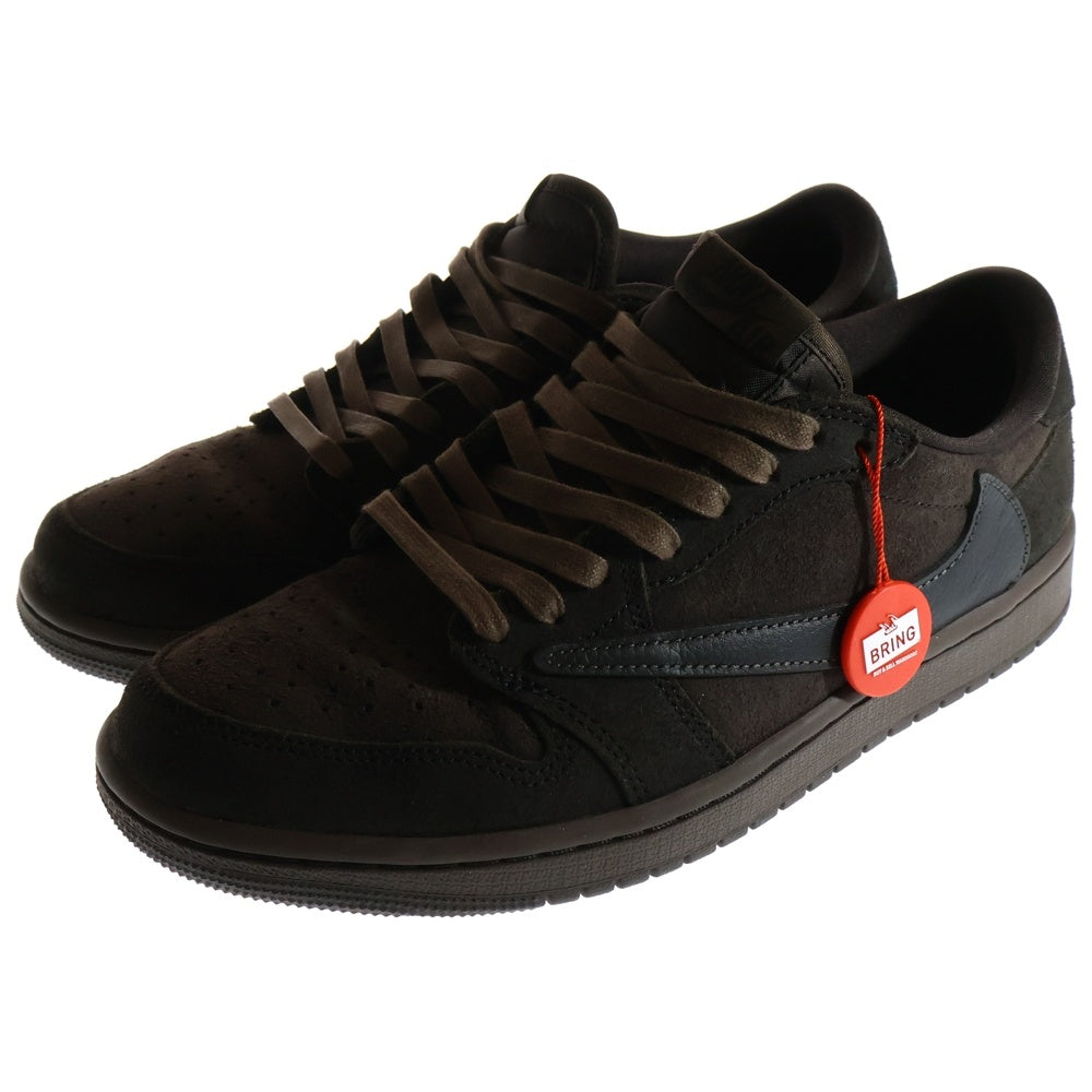 NIKE(ナイキ) ×TRAVIS SCOTT AIR JORDAN1 LOW OG SP VELVET BROWN DARK MOCHA トラヴィススコット エアジョーダン1 ローカットスニーカー DM7866-202 US8.5/26.5cm
