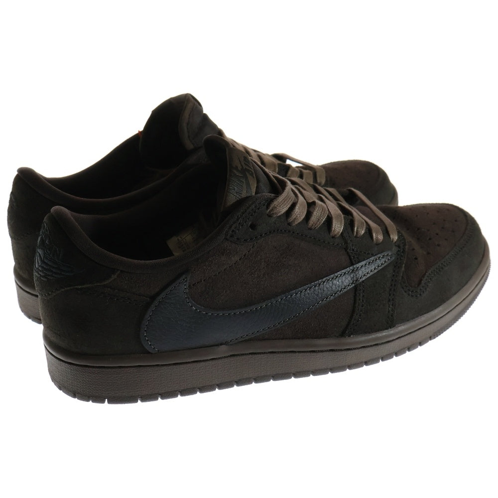 NIKE(ナイキ) ×TRAVIS SCOTT AIR JORDAN1 LOW OG SP VELVET BROWN DARK MOCHA トラヴィススコット エアジョーダン1 ローカットスニーカー DM7866-202 US8.5/26.5cm