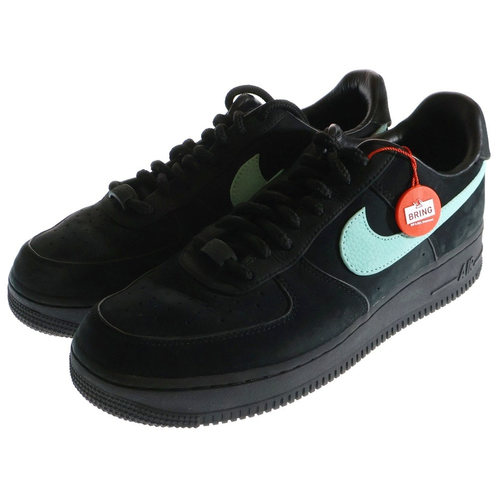 NIKE(ナイキ) ×TIFFANY&CO AIR FORCE 1 LOW 1837 BLACK ティファニー エアフォース1 ローカットスニーカー ブラック/ブルー US10/28cm DZ1382-001