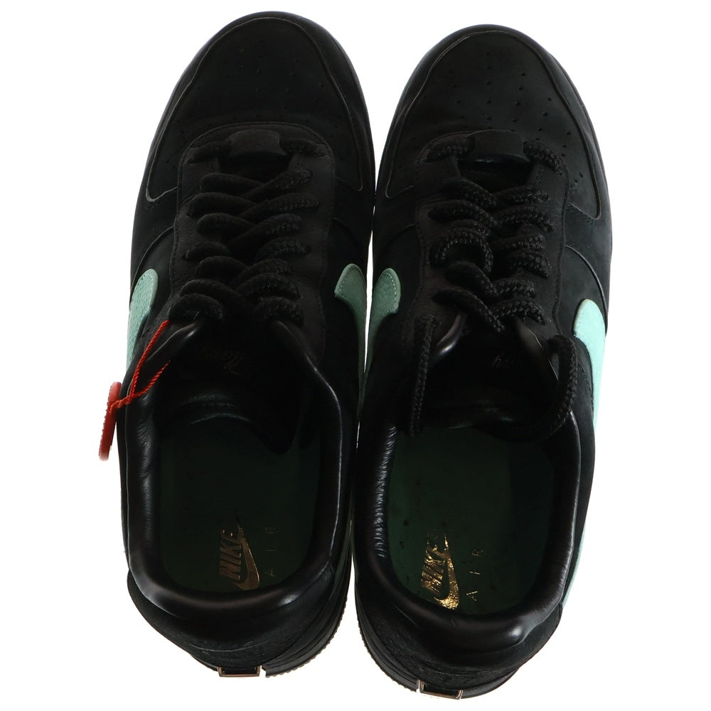 NIKE(ナイキ) ×TIFFANY&CO AIR FORCE 1 LOW 1837 BLACK ティファニー エアフォース1 ローカットスニーカー ブラック/ブルー US10/28cm DZ1382-001