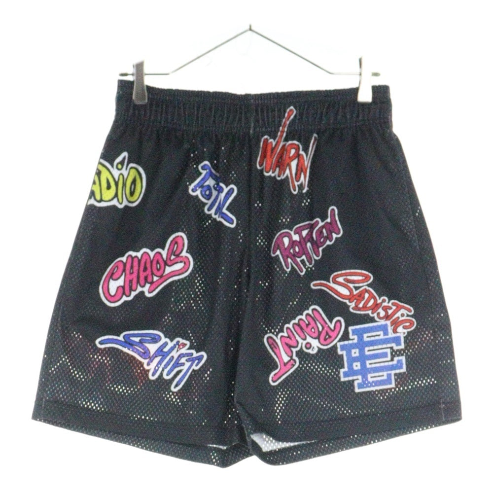 ERIC EMANUEL(エリック エマニュエル) ×MATTY BOY マッティボーイ メッシュ総柄ショーツ ハーフパンツ ブラック
