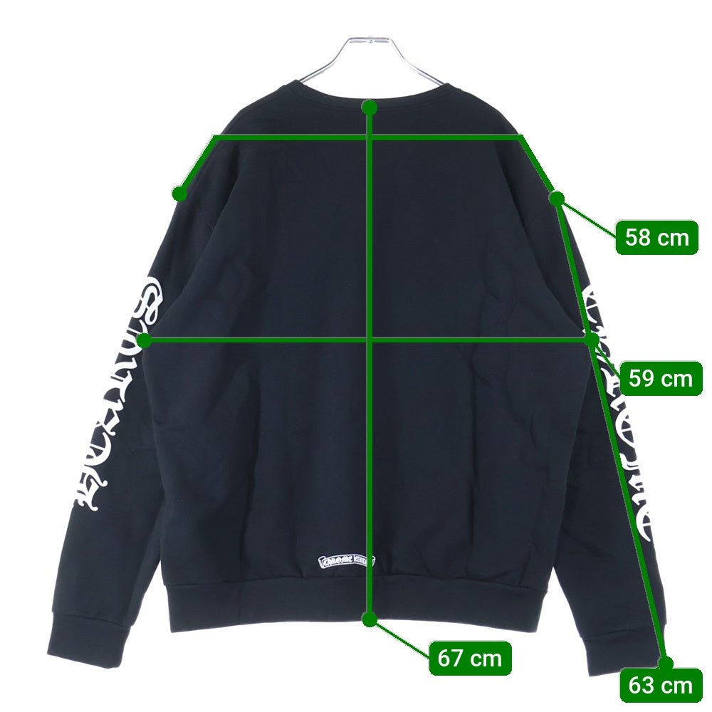 CHROME HEARTS(クロムハーツ) SWTSHRT PLVRスウェット ネックロゴプリント スウェットトレーナー ブラック