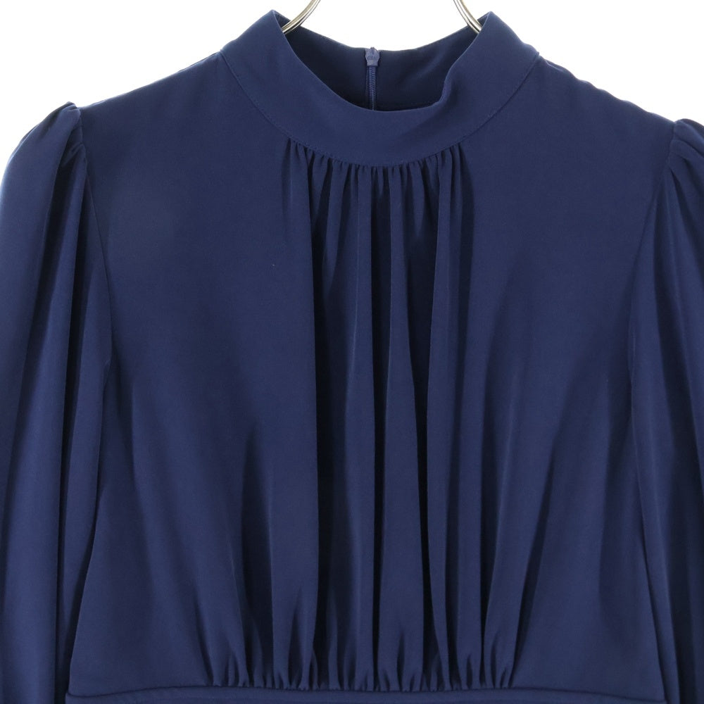 NO BRAND(ノーブランド) フレアワンピース ネイビー KMC-103 レディース