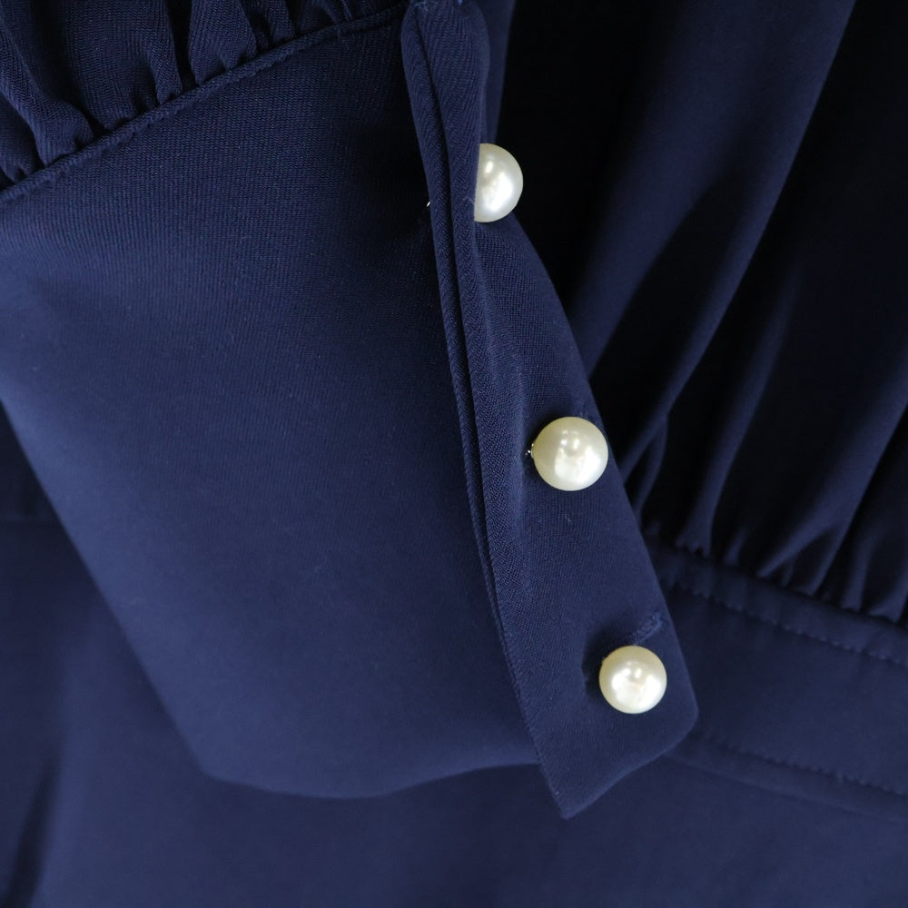 NO BRAND(ノーブランド) フレアワンピース ネイビー KMC-103 レディース