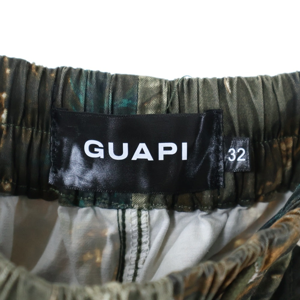 GUAPI(グアピ) カモ総柄 バギーカーゴパンツ カーキ