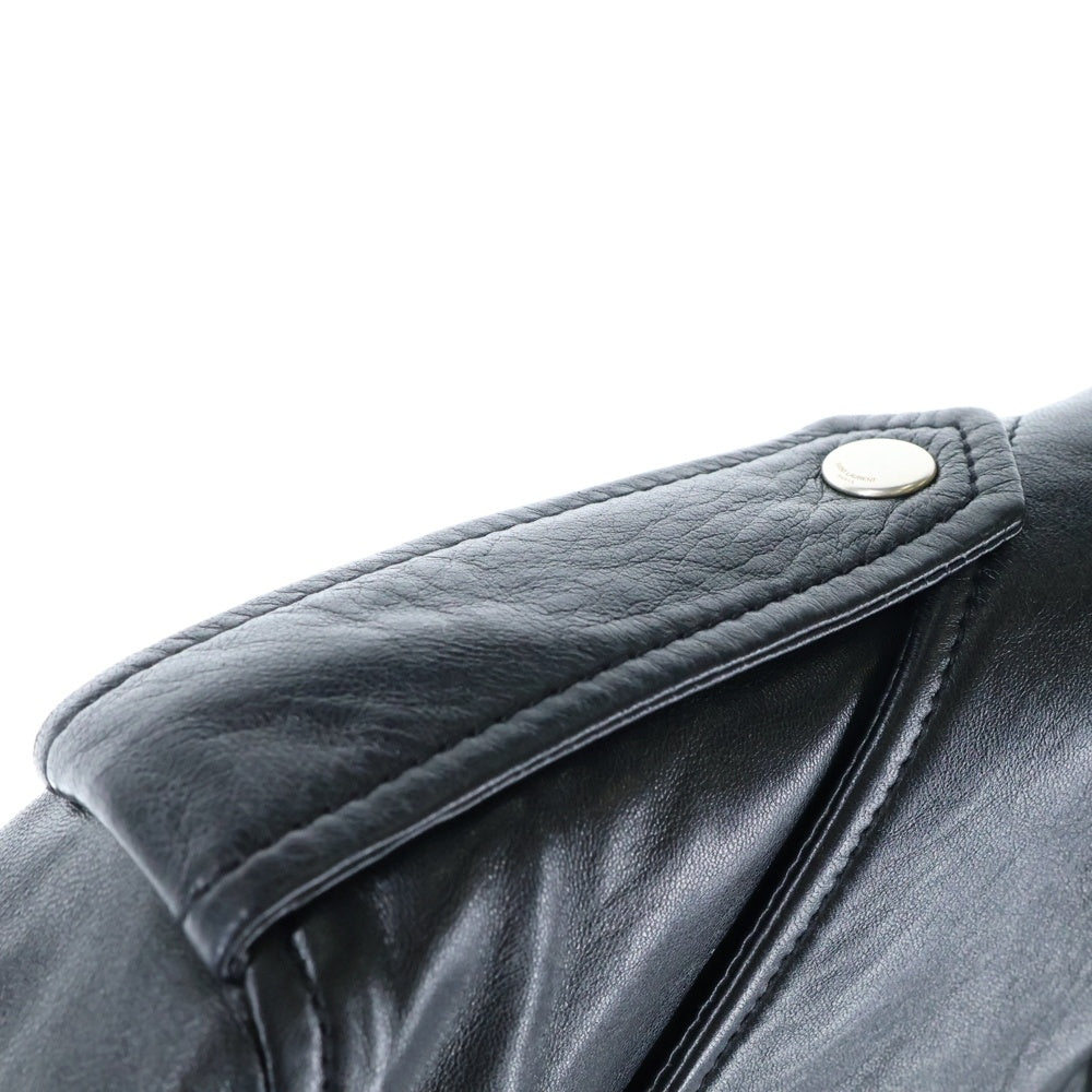 SAINT LAURENT PARIS(サンローランパリ) L01 クラシックモーターサイクルライダースレザージャケット ブラック 484284 Y5YA2